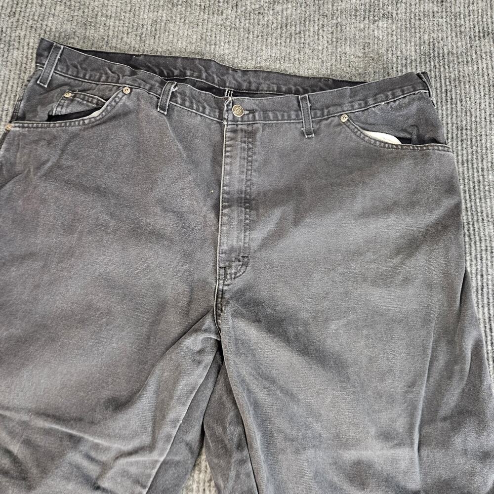 Dickies Carpenter Pants Mens 44 x 30 Gray Denim Workwear Utility Pocket Hammer - Picture 3 of 12